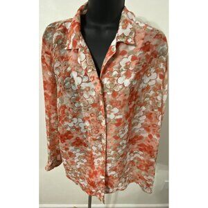 Cathy Daniel’s Womens Size Large Womens Blouse Button Down Floral